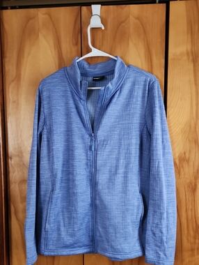 32 Degrees Light Blue Textured Knit Jacket